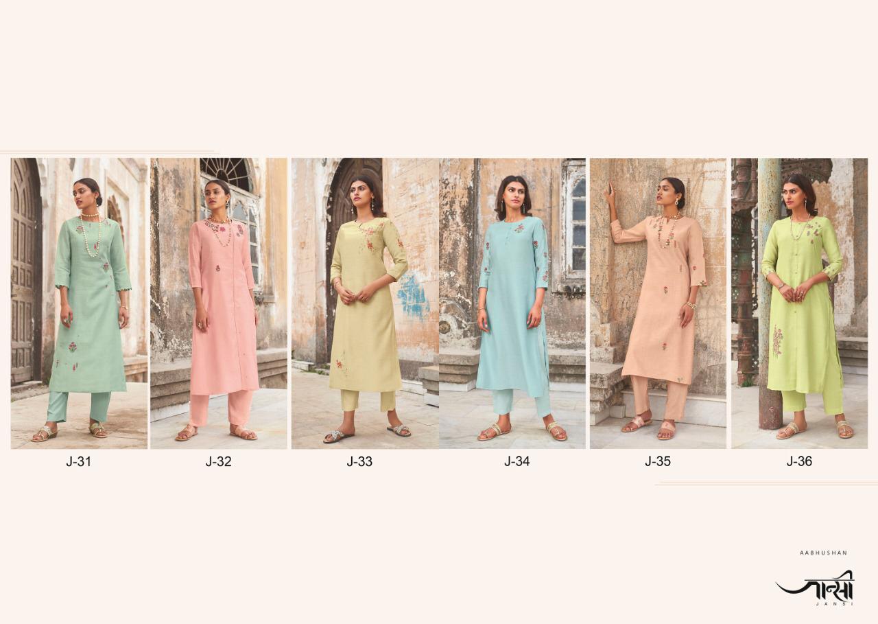 JANSI AABHUSHAN Fancy Designer Festive Wear Heavy Berry Silk Kurtis With Bottom Collection